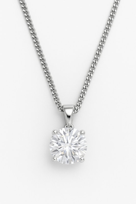 Moissanite Signature Pendant – Handgefertigter Luxus von Maison Kiyan