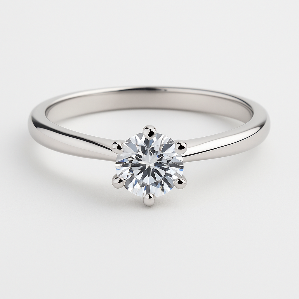 Lumière Solitaire-Ring – Moissanit in Massivgold | Maison Kiyan