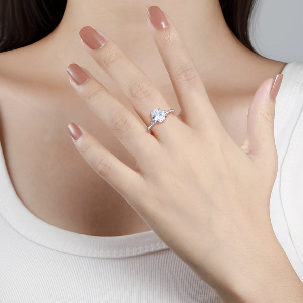 Éclat Solitaire – Moissanit-Verlobungsring in 925 Sterling Silber – Ansicht 2 | Maison Kiyan