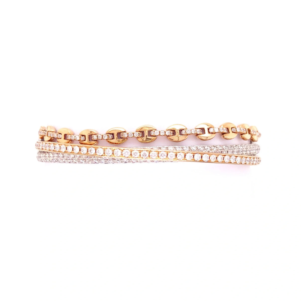 Lumière Bangle – Diamant-Armreif in 18K Roségold | Maison Kiyan