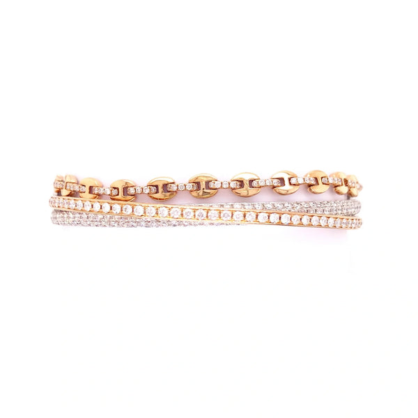 Lumière Bangle – Diamant-Armreif in 18K Roségold | Maison Kiyan