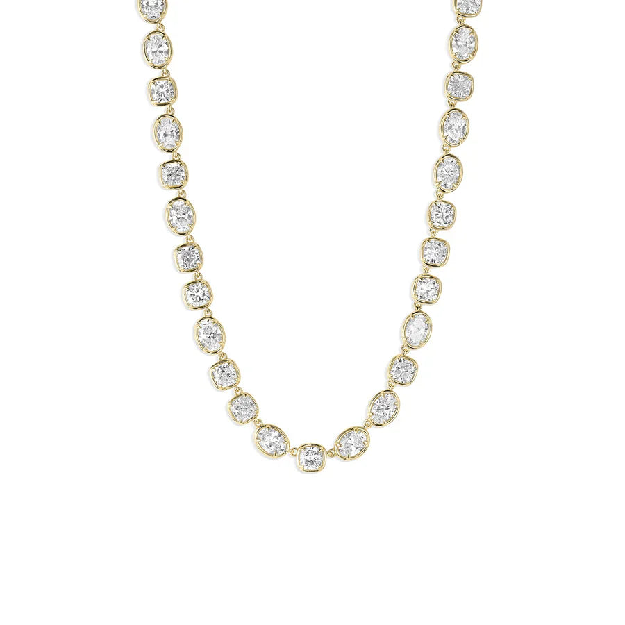 Lumière Tennis Halskette – Diamant-Rivière in 18K Massivgold | Maison Kiyan