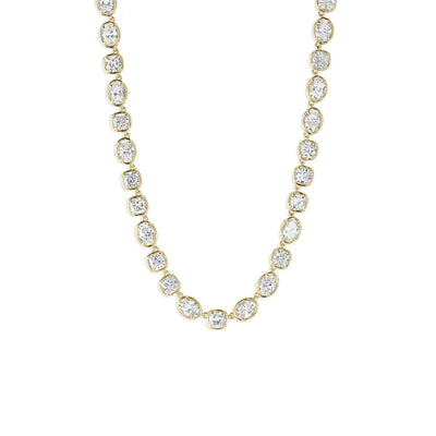 Lumière Tennis Halskette – Lab-Diamant Rivière in 18K Massivgold