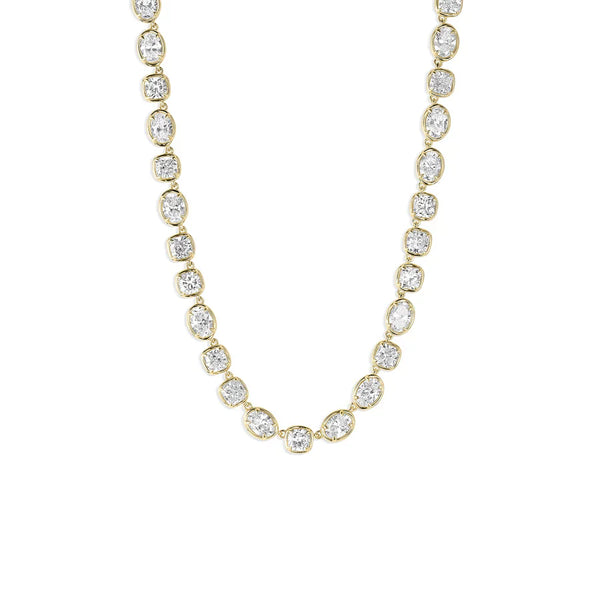 Lumière Tennis Halskette – Diamant-Rivière in 18K Massivgold | Maison Kiyan