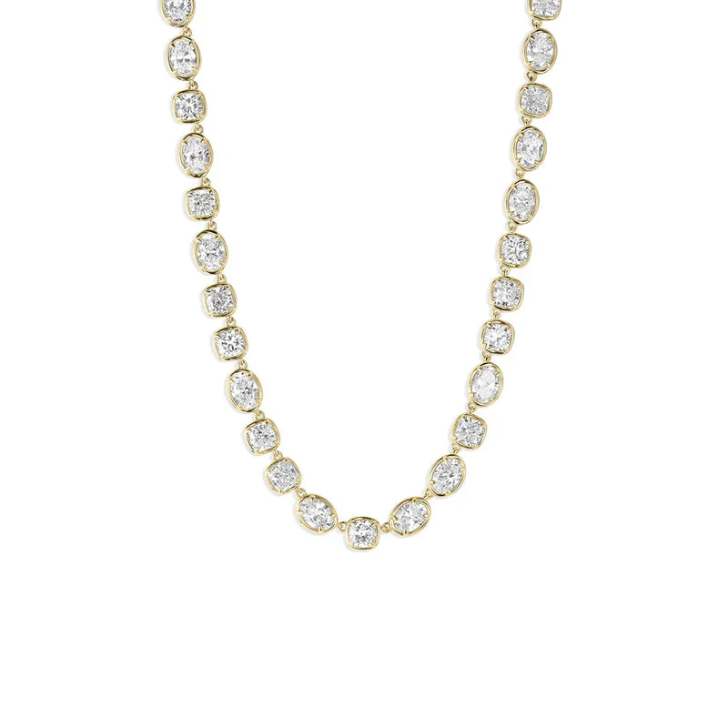 Lumière Tennis Halskette – Diamant-Rivière in 18K Massivgold | Maison Kiyan