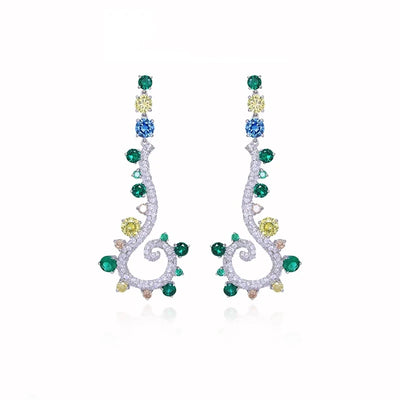 Lumière Vine – Lab-Diamant Ranken-Ohrringe in 18K Gold