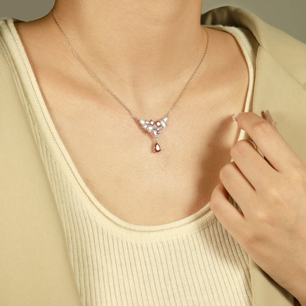 Éclat Multicolor – Moissanit & Edelstein Halskette in 925 Sterling Silber – Ansicht 2 | Maison Kiyan