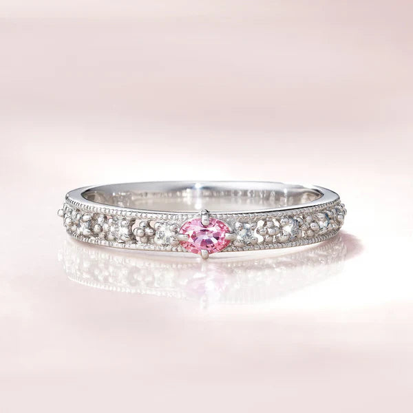 Lumière Filigran – Spitzen-Diamantring in 18K Roségold – Ansicht 2 | Maison Kiyan