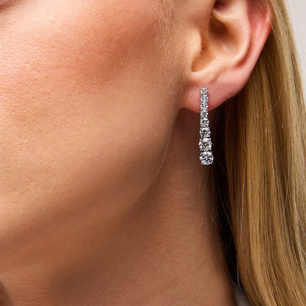 Éclat Creolen – Diamant Hoop-Ohrringe in 925 Sterling Silber – Ansicht 2 | Maison Kiyan