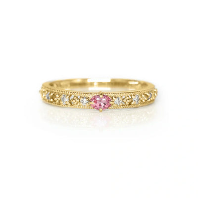Lumière Filigran – Spitzen Lab-Diamantring in 18K Roségold