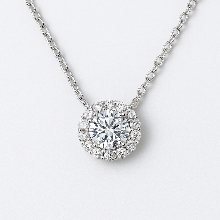Lumière Royale – Exquisite Moissanite-Halskette in 925er Silber