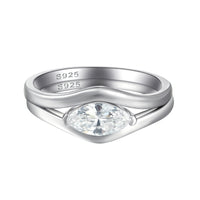 Éclat Marquise – Dreiteiliges Stacking Ring-Set in 925 Sterling Silber | Maison Kiyan